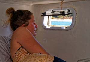 Backpackers enjoying the Aquapackers floating accommodation in the Abel Tasman National Park